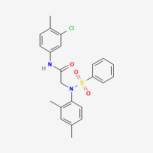 N-(3-chloro-4-methylphenyl)-N~2~-(2,4-dimethylphenyl)-N~2~-(phenylsulfonyl)glycinamide