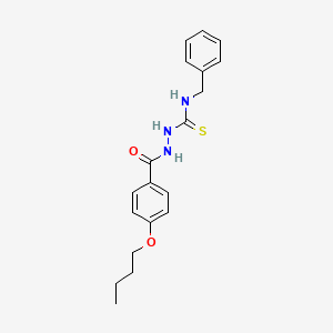 molecular formula C19H23N3O2S B12475834 N-benzyl-2-[(4-butoxyphenyl)carbonyl]hydrazinecarbothioamide 