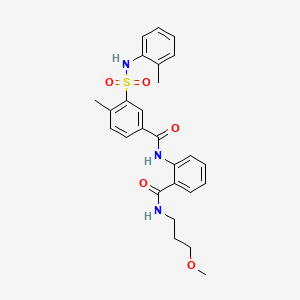 N-{2-[(3-methoxypropyl)carbamoyl]phenyl}-4-methyl-3-[(2-methylphenyl)sulfamoyl]benzamide