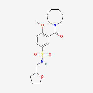 3-(azepan-1-ylcarbonyl)-4-methoxy-N-(tetrahydrofuran-2-ylmethyl)benzenesulfonamide