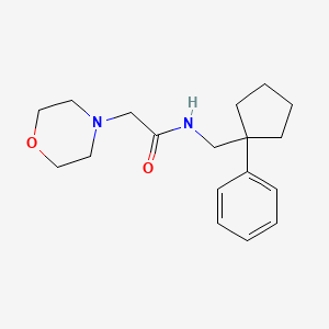 2-(morpholin-4-yl)-N-[(1-phenylcyclopentyl)methyl]acetamide