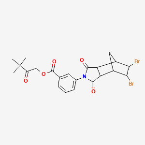 3,3-dimethyl-2-oxobutyl 3-(5,6-dibromo-1,3-dioxooctahydro-2H-4,7-methanoisoindol-2-yl)benzoate