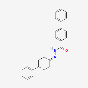 molecular formula C25H24N2O B12475858 N'-(4-phenylcyclohexylidene)biphenyl-4-carbohydrazide 