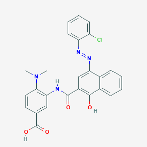 3-[({4-[(E)-(2-chlorophenyl)diazenyl]-1-hydroxynaphthalen-2-yl}carbonyl)amino]-4-(dimethylamino)benzoic acid