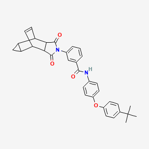 N-[4-(4-tert-butylphenoxy)phenyl]-3-(1,3-dioxooctahydro-4,6-ethenocyclopropa[f]isoindol-2(1H)-yl)benzamide