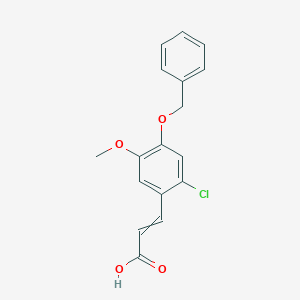 (2E)-3-[4-(benzyloxy)-2-chloro-5-methoxyphenyl]prop-2-enoic acid