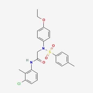 molecular formula C24H25ClN2O4S B12475935 N-(3-chloro-2-methylphenyl)-N~2~-(4-ethoxyphenyl)-N~2~-[(4-methylphenyl)sulfonyl]glycinamide 