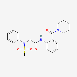 N~2~-(methylsulfonyl)-N~2~-phenyl-N-[2-(piperidin-1-ylcarbonyl)phenyl]glycinamide