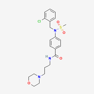 4-[(2-chlorobenzyl)(methylsulfonyl)amino]-N-[3-(morpholin-4-yl)propyl]benzamide