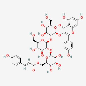 molecular formula C42H46O23 B1247598 Kaempferol 3-O-[6-(4-coumaroyl)-beta-D-glucosyl-(1->2)-beta-D-glucosyl-(1->2)-beta-D-glucoside] CAS No. 370883-67-3