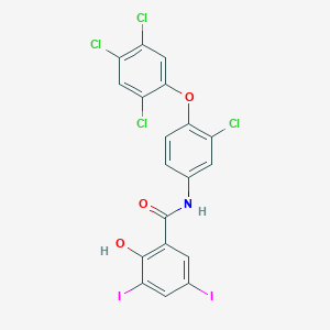 N-[3-chloro-4-(2,4,5-trichlorophenoxy)phenyl]-2-hydroxy-3,5-diiodobenzamide