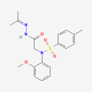 N-(2-Methoxyphenyl)-4-methyl-N-{[N'-(propan-2-ylidene)hydrazinecarbonyl]methyl}benzenesulfonamide