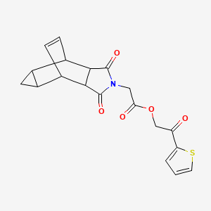 2-oxo-2-(thiophen-2-yl)ethyl (1,3-dioxooctahydro-4,6-ethenocyclopropa[f]isoindol-2(1H)-yl)acetate