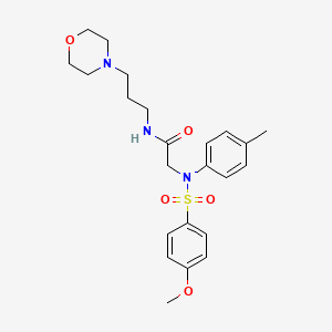 molecular formula C23H31N3O5S B12476025 N~2~-[(4-methoxyphenyl)sulfonyl]-N~2~-(4-methylphenyl)-N-[3-(morpholin-4-yl)propyl]glycinamide 