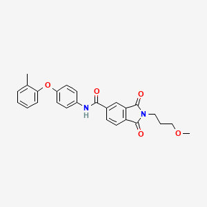 molecular formula C26H24N2O5 B12476039 2-(3-methoxypropyl)-N-[4-(2-methylphenoxy)phenyl]-1,3-dioxoisoindole-5-carboxamide 