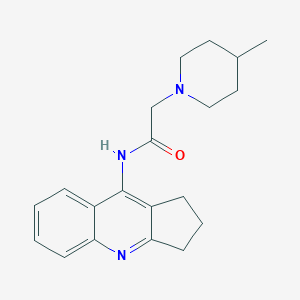 molecular formula C20H25N3O B12476077 N-(2,3-dihydro-1H-cyclopenta[b]quinolin-9-yl)-2-(4-methylpiperidin-1-yl)acetamide 