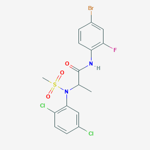 N-(4-bromo-2-fluorophenyl)-N~2~-(2,5-dichlorophenyl)-N~2~-(methylsulfonyl)alaninamide