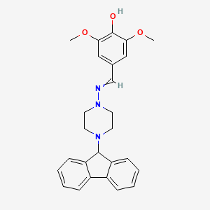 4-[(E)-{[4-(9H-fluoren-9-yl)piperazin-1-yl]imino}methyl]-2,6-dimethoxyphenol