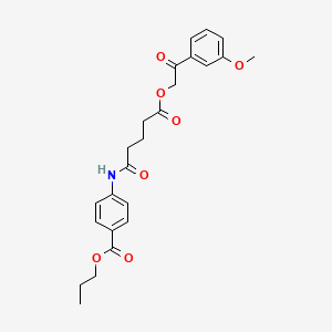 Propyl 4-({5-[2-(3-methoxyphenyl)-2-oxoethoxy]-5-oxopentanoyl}amino)benzoate