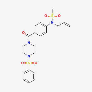 N-(4-{[4-(phenylsulfonyl)piperazin-1-yl]carbonyl}phenyl)-N-(prop-2-en-1-yl)methanesulfonamide