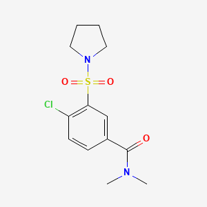 4-chloro-N,N-dimethyl-3-(pyrrolidin-1-ylsulfonyl)benzamide