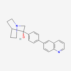 molecular formula C22H22N2O B1247616 (3S)-3-(4-quinolin-6-ylphenyl)-1-azabicyclo[2.2.2]octan-3-ol 