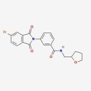 molecular formula C20H17BrN2O4 B12476185 3-(5-bromo-1,3-dioxoisoindol-2-yl)-N-(oxolan-2-ylmethyl)benzamide 