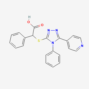 Phenyl({[4-phenyl-5-(pyridin-4-YL)-1,2,4-triazol-3-YL]sulfanyl})acetic acid