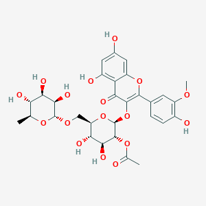 molecular formula C30H34O17 B1247621 2''-O-乙酰基-3'-O-甲基芦丁 