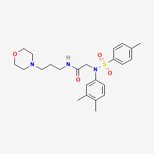 molecular formula C24H33N3O4S B12476212 N~2~-(3,4-dimethylphenyl)-N~2~-[(4-methylphenyl)sulfonyl]-N-[3-(morpholin-4-yl)propyl]glycinamide 