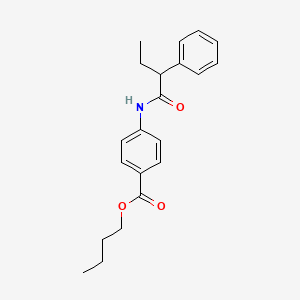 molecular formula C21H25NO3 B12476223 Butyl 4-[(2-phenylbutanoyl)amino]benzoate 