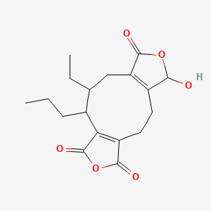 molecular formula C18H22O6 B1247624 Dihydroepiheveadide 