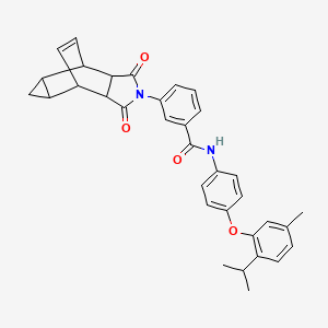 3-(1,3-dioxooctahydro-4,6-ethenocyclopropa[f]isoindol-2(1H)-yl)-N-{4-[5-methyl-2-(propan-2-yl)phenoxy]phenyl}benzamide