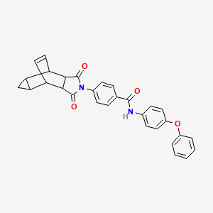 4-(1,3-dioxooctahydro-4,6-ethenocyclopropa[f]isoindol-2(1H)-yl)-N-(4-phenoxyphenyl)benzamide