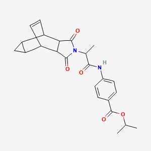 propan-2-yl 4-{[2-(1,3-dioxooctahydro-4,6-ethenocyclopropa[f]isoindol-2(1H)-yl)propanoyl]amino}benzoate