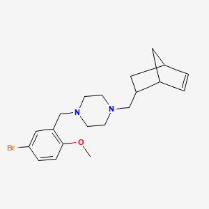 molecular formula C20H27BrN2O B12476257 1-(Bicyclo[2.2.1]hept-5-en-2-ylmethyl)-4-(5-bromo-2-methoxybenzyl)piperazine 