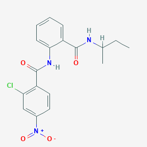 N-[2-(butan-2-ylcarbamoyl)phenyl]-2-chloro-4-nitrobenzamide