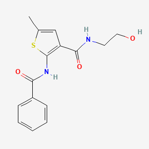 N-(2-hydroxyethyl)-5-methyl-2-[(phenylcarbonyl)amino]thiophene-3-carboxamide