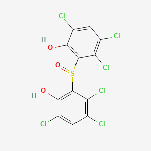 molecular formula C12H4Cl6O3S B12476313 2,2'-Sulfinylbis(3,4,6-trichlorophenol) CAS No. 3145-38-8