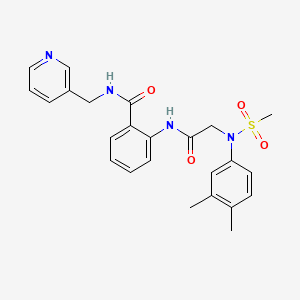 molecular formula C24H26N4O4S B12476328 2-{[N-(3,4-dimethylphenyl)-N-(methylsulfonyl)glycyl]amino}-N-(pyridin-3-ylmethyl)benzamide 