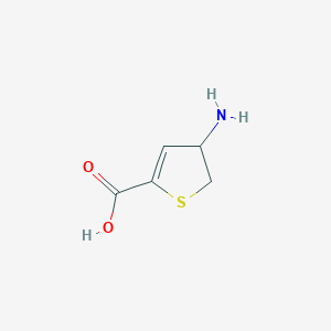 molecular formula C5H7NO2S B1247633 4-Amino-4,5-dihydro-2-thiophenecarboxylic acid 
