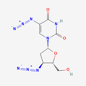 molecular formula C9H10N8O4 B1247634 Uridine, 3',5-diazido-2',3'-dideoxy- 