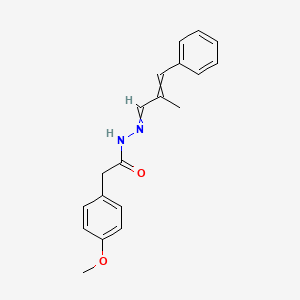 2-(4-methoxyphenyl)-N-[(2-methyl-3-phenylprop-2-enylidene)amino]acetamide