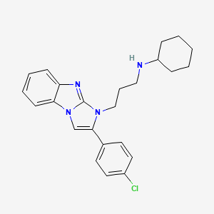 N-{3-[2-(4-chlorophenyl)-1H-imidazo[1,2-a]benzimidazol-1-yl]propyl}cyclohexanamine