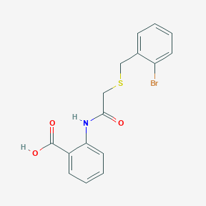 2-({[(2-Bromobenzyl)sulfanyl]acetyl}amino)benzoic acid