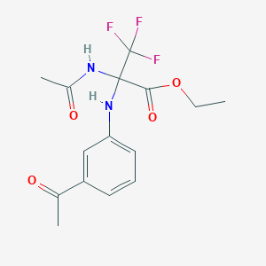 ethyl N-acetyl-2-[(3-acetylphenyl)amino]-3,3,3-trifluoroalaninate