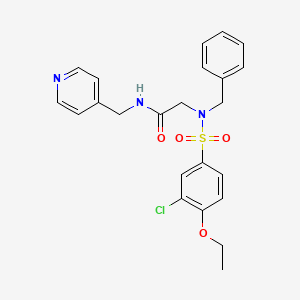 N~2~-benzyl-N~2~-[(3-chloro-4-ethoxyphenyl)sulfonyl]-N-(pyridin-4-ylmethyl)glycinamide