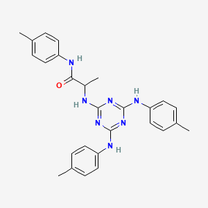 N~2~-{4,6-bis[(4-methylphenyl)amino]-1,3,5-triazin-2-yl}-N-(4-methylphenyl)alaninamide