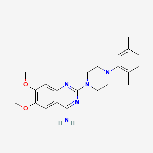 molecular formula C22H27N5O2 B12476448 2-[4-(2,5-Dimethylphenyl)piperazin-1-yl]-6,7-dimethoxyquinazolin-4-amine 