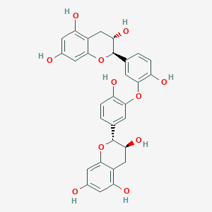 molecular formula C30H26O11 B1247646 Catechin-(3'-O-3''')-afzelechin 